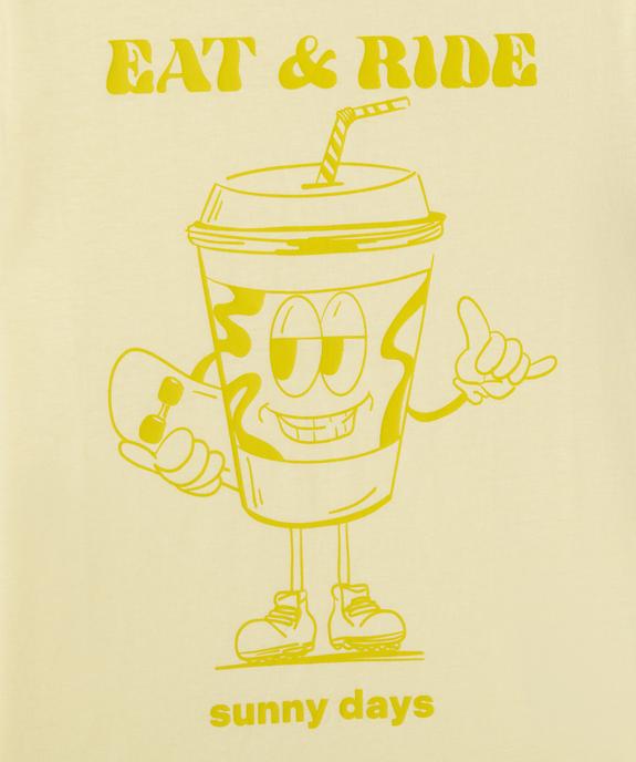 Tee-shirt manches courtes en jersey de coton imprimé estival garçon vue2 - GEMO 4G GARCON - GEMO