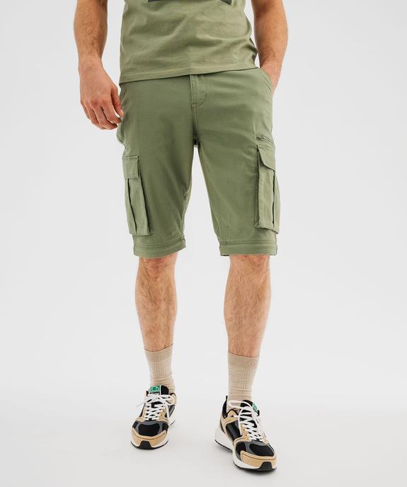 Pantalon cargo 2-en-1 transformable en short homme - Roadsign vue8 - ROADSIGN G4G - GEMO