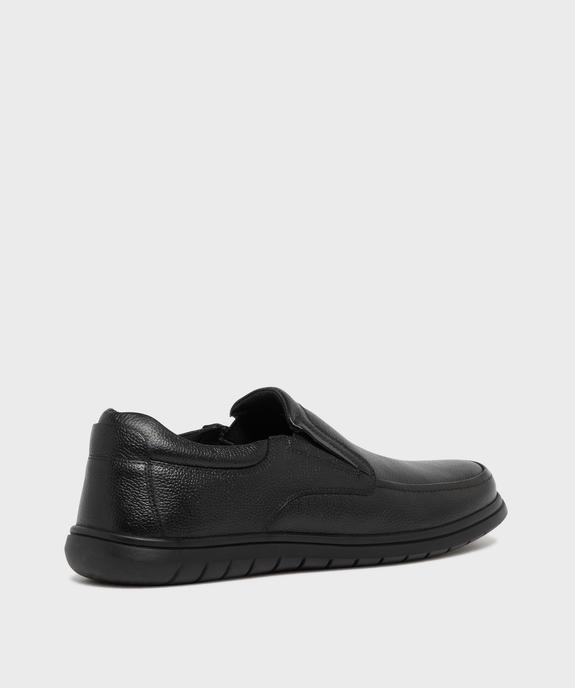 Mocassin slip-on confort dessus cuir homme - G'Flex vue4 - G'FLEX - GEMO