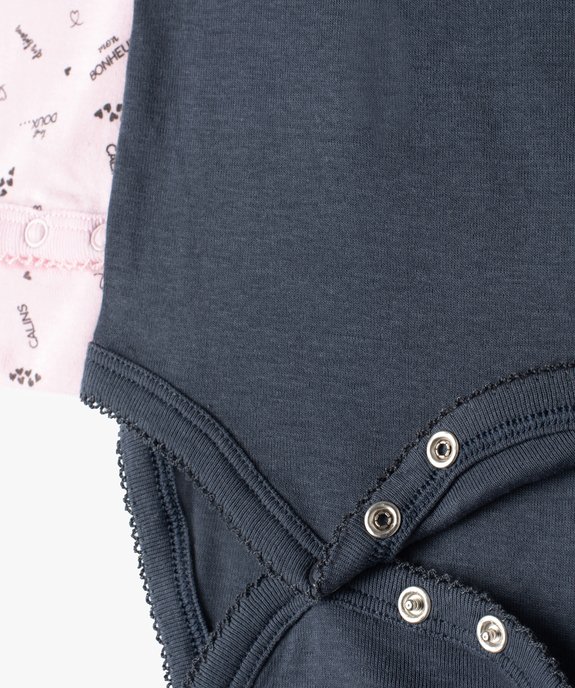 Body bébé fille à fines bretelles (lot de 3) vue2 - GEMO 4G BEBE - GEMO