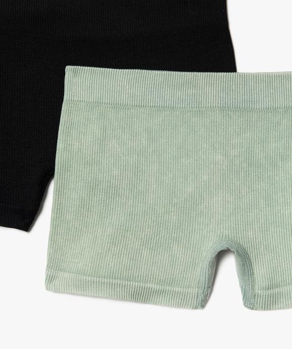 Boxer en maille côtelée fille (lot de 2) vue2 - GEMO (JUNIOR) - GEMO