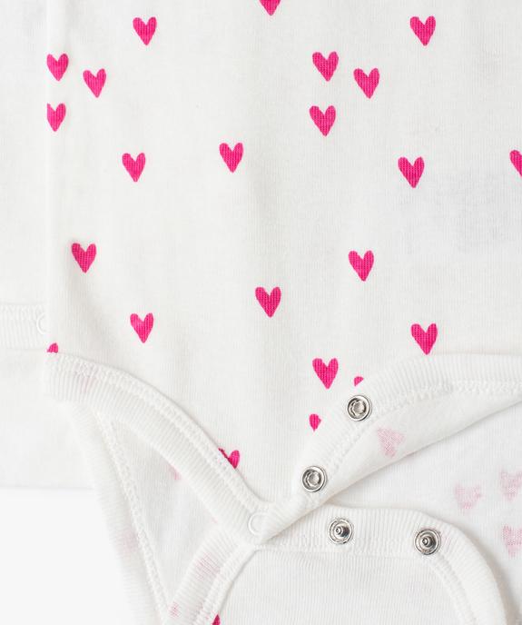 Body bébé sans manches à épaules volantées 100% coton biologique (lot de 3) vue2 - GEMO 4G BEBE - GEMO