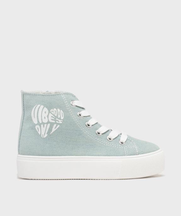 Baskets montantes en toile à semelle plateforme fille - Lovely Wings vue1 - LOVELY WINGS - GEMO