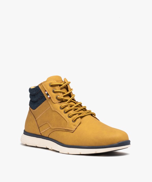 Baskets homme mid-cut avec col rembourré style denim vue2 - GEMO (CASUAL) - GEMO