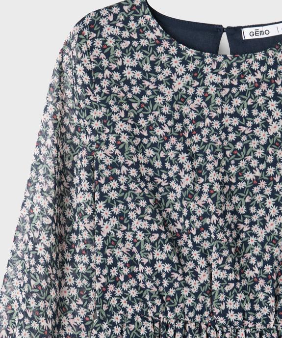 Robe en voile à manches longues fille vue2 - GEMO (ENFANT) - GEMO
