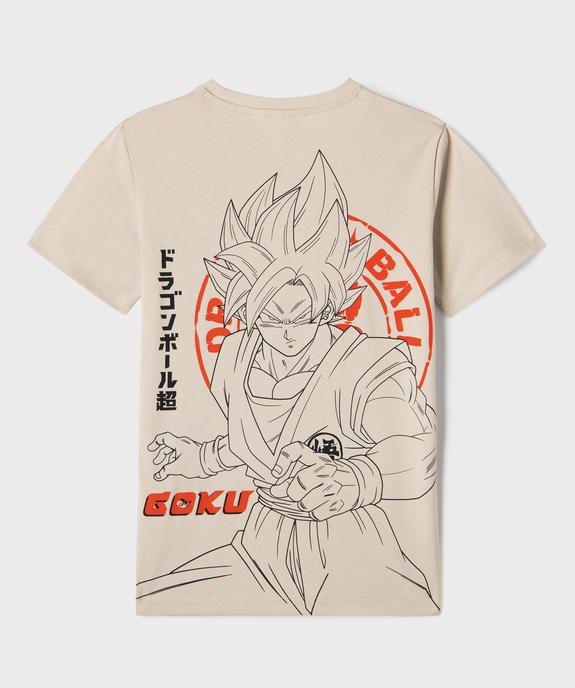 Tee-shirt manches courtes imprimé devant et dos garçon - Dragon Ball Super vue3 - DRAGON BALL Z - GEMO