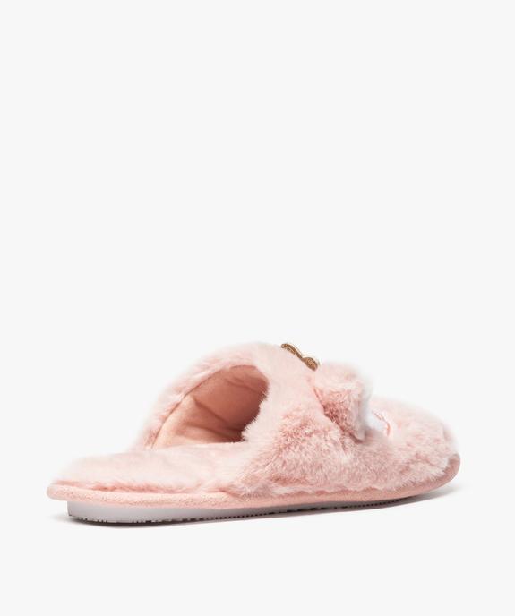 Chaussons femme forme mules en peluche motif animal vue4 - GEMO(HOMWR FEM) - GEMO