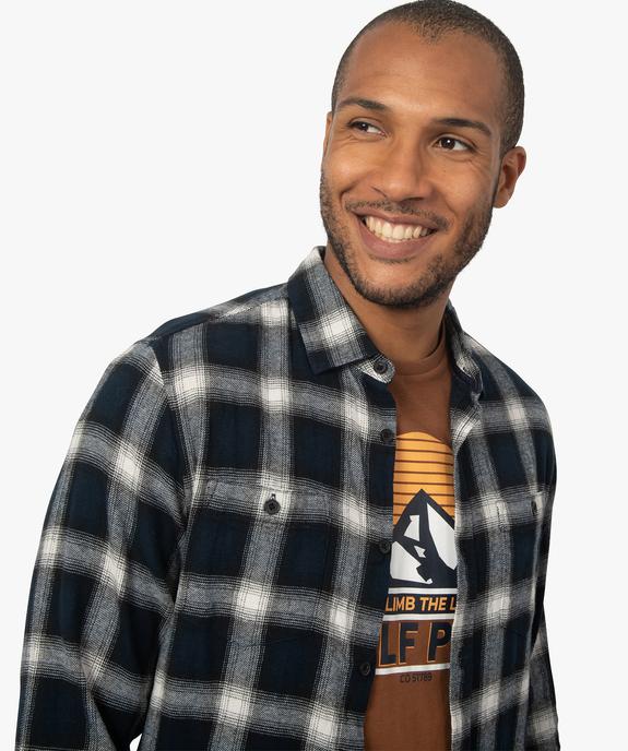 Chemise homme à carreaux vue2 - GEMO (HOMME) - GEMO