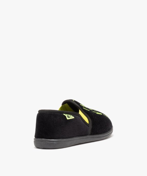 Chaussons garçon imprimés en velours à enfiler - Freegun vue4 - FREEGUN - GEMO