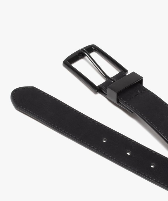 Ceinture grainée avec large boucle en métal mat homme vue3 - GEMO (ACCESS) - GEMO