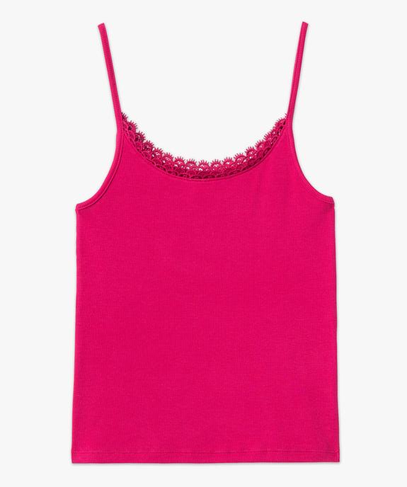 Débardeur femme à fines bretelles et col dentelle vue4 - GEMO(FEMME PAP) - GEMO