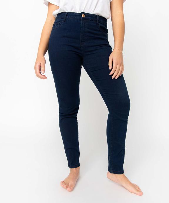 Jean femme coupe Slim taille haute extensible vue3 - GEMO 4G FEMME - GEMO