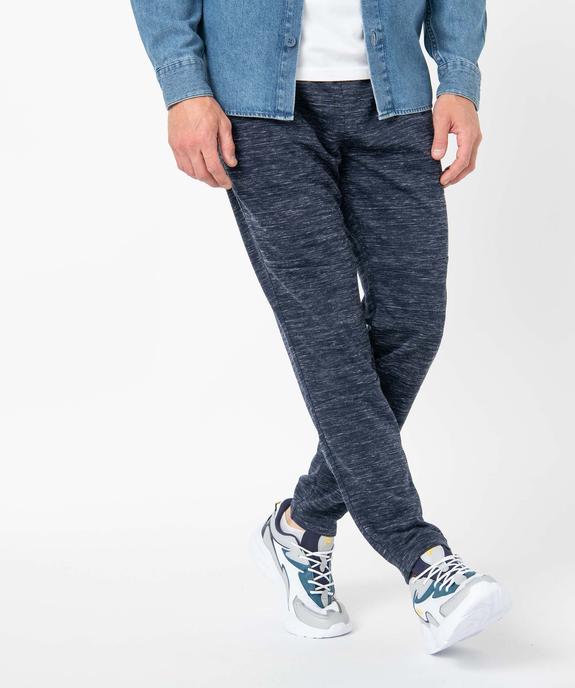 Pantalon homme en maille coupe ajusté vue1 - GEMO (HOMME) - GEMO