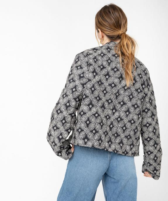 Veste matelassée imprimée femme vue3 - GEMO 4G FEMME - GEMO