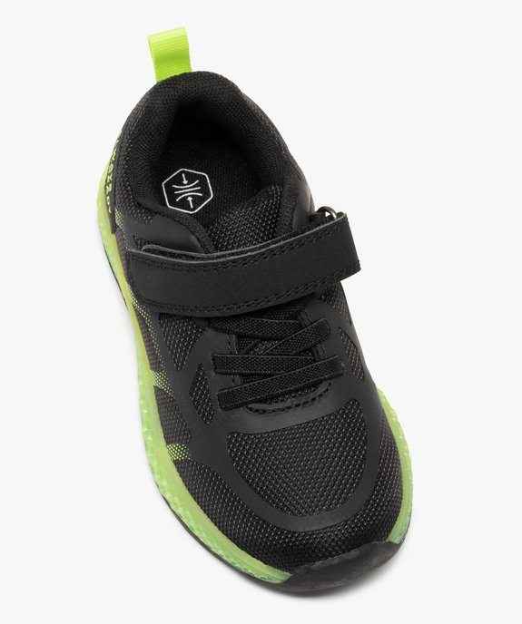 Baskets garçon running à lacets élastiques et scratch vue5 - GEMO 4G GARCON - GEMO