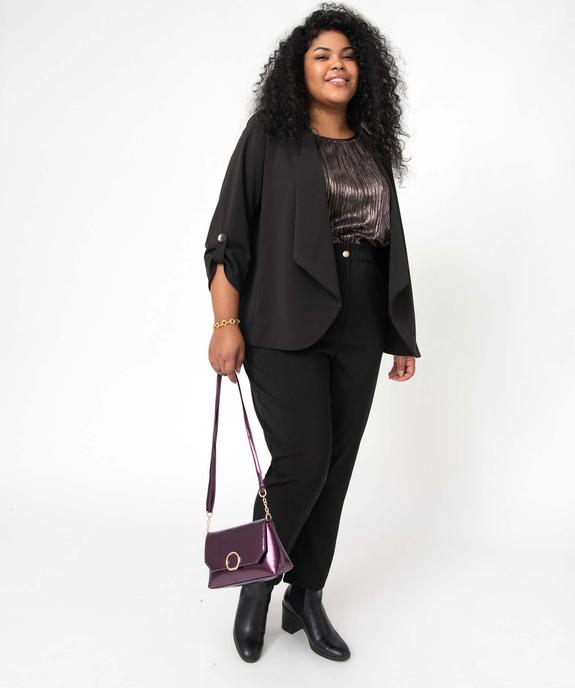 Veste femme grande taille porté ouvert avec manches 3/4 vue6 - GEMO (G TAILLE) - GEMO