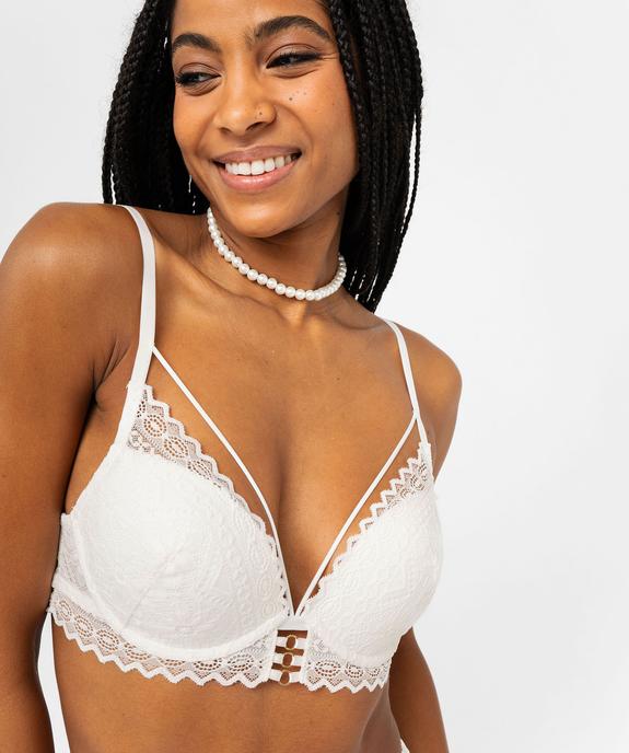 Soutien-gorge push-up à armatures en dentelle  vue2 - GEMO(HOMWR FEM) - GEMO