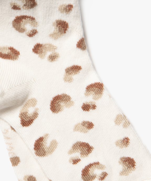 Collants chauds à motifs tachetés bébé fille vue2 - GEMO 4G BEBE - GEMO