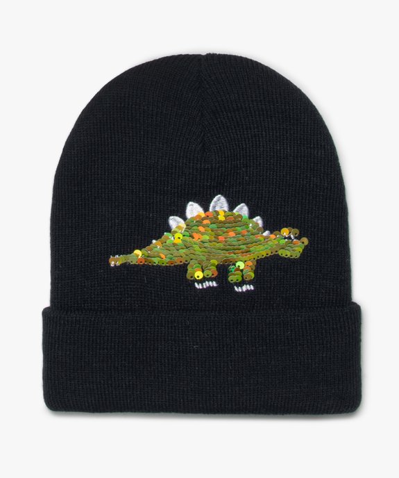 Bonnet garçon avec motif dinosaure en sequins réversibles vue2 - GEMO (ENFANT) - GEMO