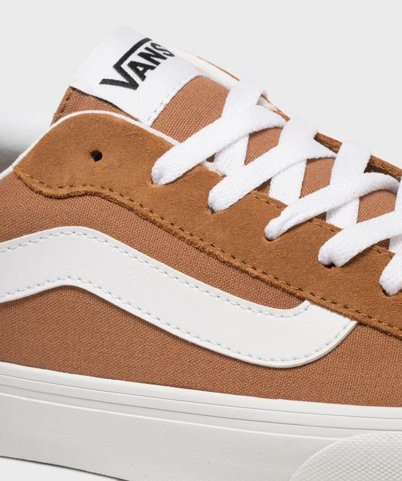 Baskets basses en cuir et textile homme - Vans vue6 - VANS - GEMO