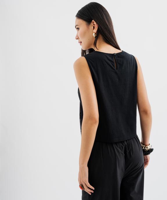 Débardeur en coton ajouré et jersey femme  vue3 - GEMO(FEMME PAP) - GEMO