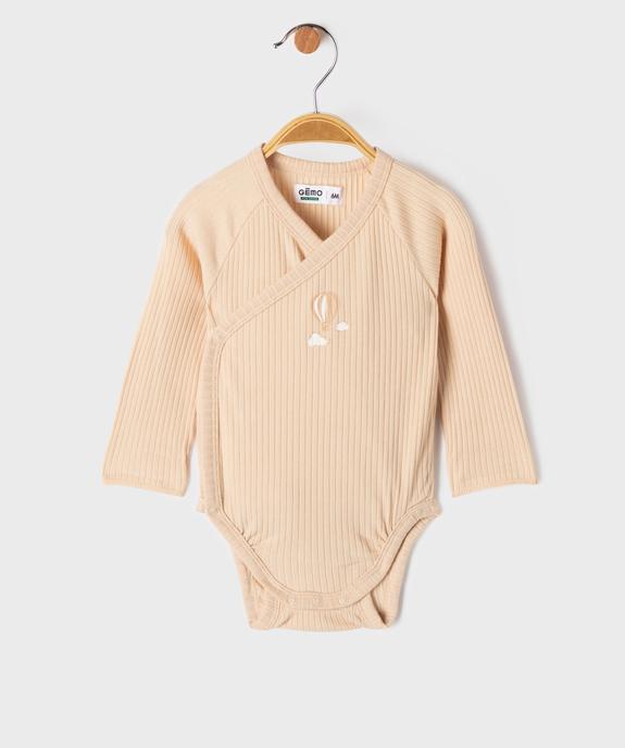 Ensemble naissance évolutif 3 pièces bébé : body, pantalon, bonnet vue2 - GEMO 4G BEBE - GEMO