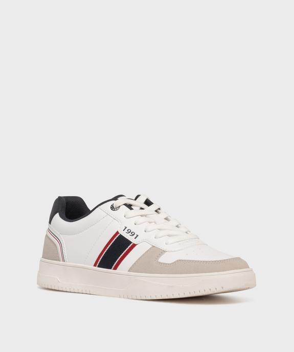 Baskets basses avec empiècements colorés homme - Urban Steps vue2 - URBAN STEPS - GEMO