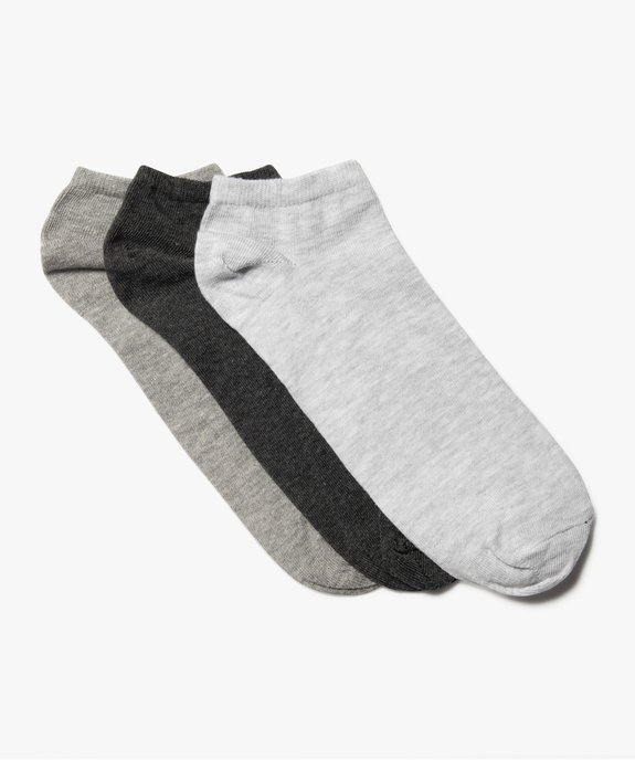Chaussettes homme ultra courtes unies (lot de 3) vue1 - GEMO(HOMWR HOM) - GEMO