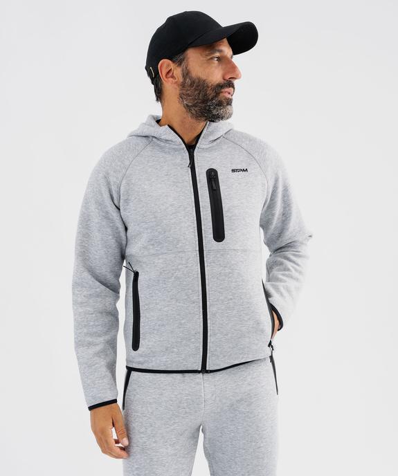 Sweat zippé à capuche homme vue1 - GEMO (HOMME) - GEMO
