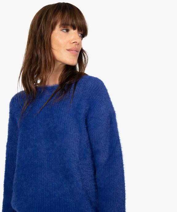 Pull femme  à col rond en maille duveteuse vue2 - GEMO(FEMME PAP) - GEMO
