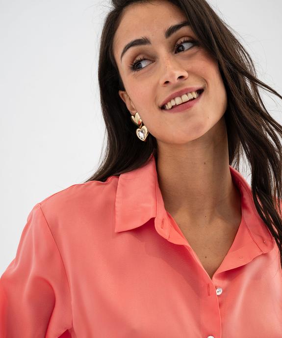 Chemise en matière satinée femme vue2 - GEMO(FEMME PAP) - GEMO