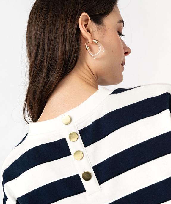 Sweat à rayures femme vue6 - GEMO(FEMME PAP) - GEMO