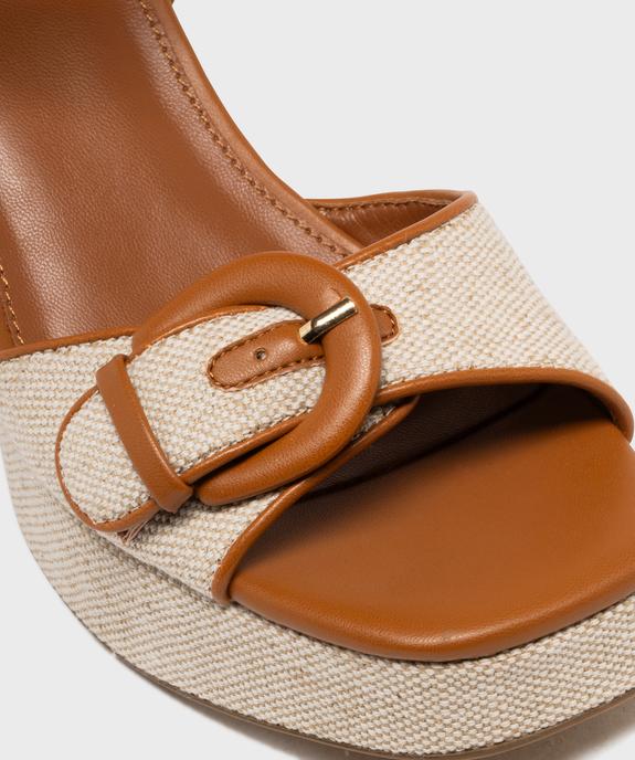 Sandales à talon large et semelle plateforme femme vue6 - FOLLOW ME - GEMO