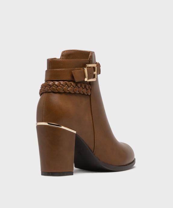 Bottines à talon avec bride tressée à la cheville femme - Valentina Baldano - VALENTINA BALDANO GEMO FORGOOD Bottines à talon avec bride tressée à la cheville femme - Valentina Baldano vue4 - VALENTINA BALDANO GEMO FORGOOD - GEMO