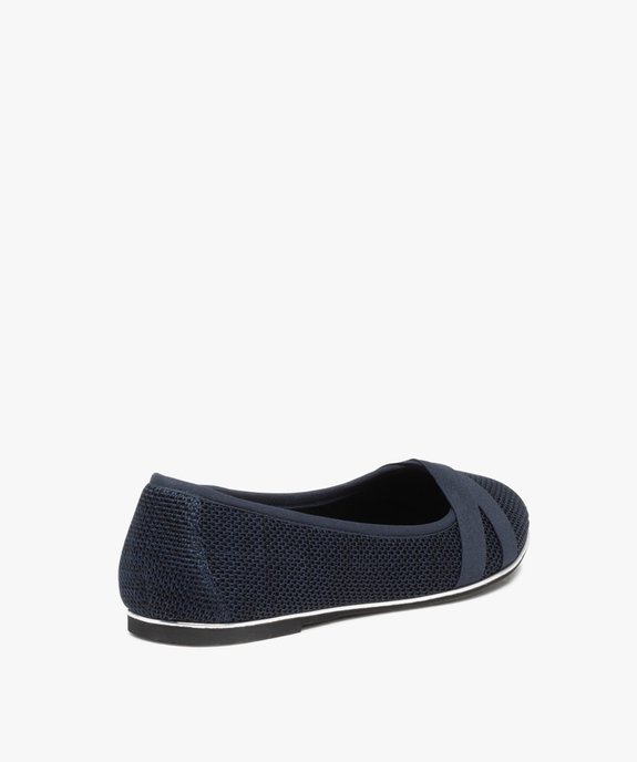Ballerines femme à talon plat dessus uni en mesh vue4 - VALENTINA BALDANO GEMO FORGOOD - GEMO