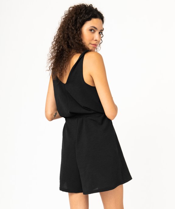 Combishort imprimé avec double col V femme vue3 - GEMO(FEMME PAP) - GEMO
