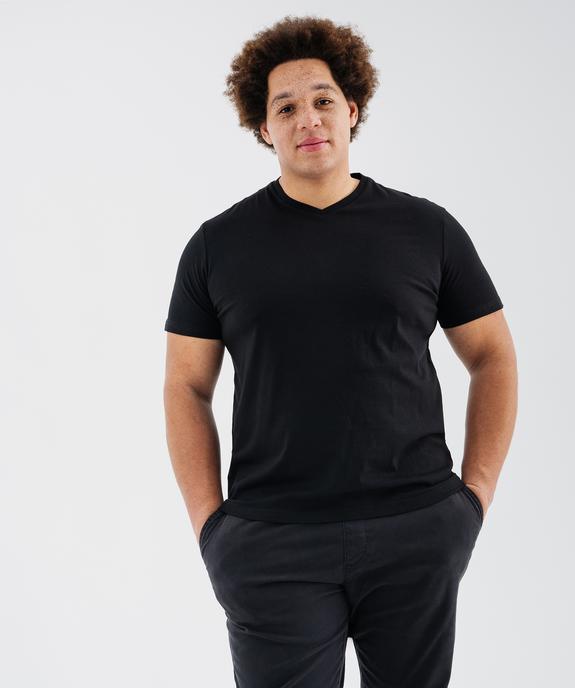 Tee-shirt à manches courtes et col V homme vue4 - GEMO 4G HOMME - GEMO