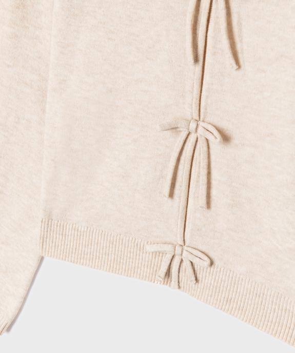 Pull gilet avec noeud sur l’avant fille  vue2 - GEMO (JUNIOR) - GEMO