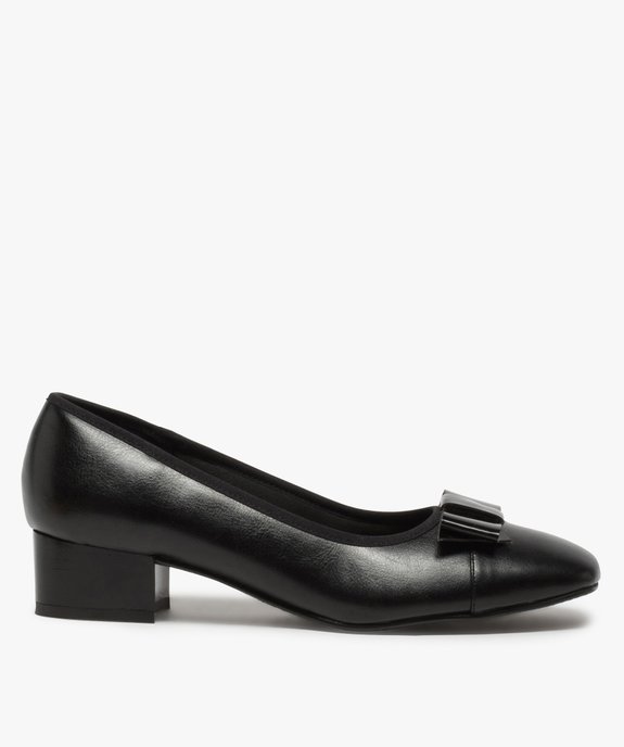 Ballerines femme confort avec petit talon et nœud verni vue1 - GEMO (CONFORT) - GEMO