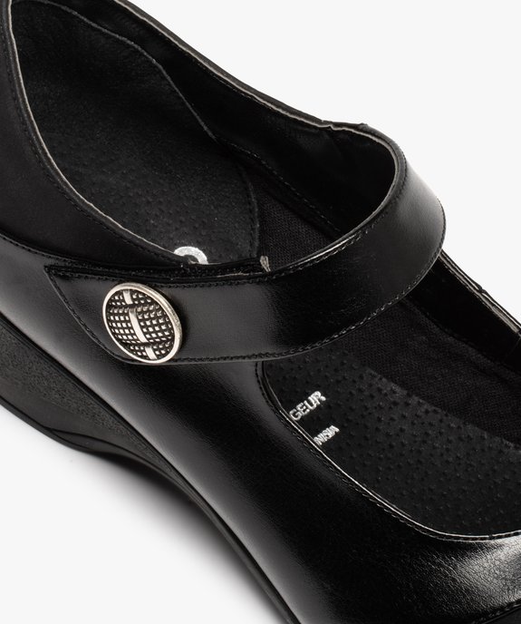 Escarpins femme confort unis à bride scratch vue6 - GEMO (CONFORT) - GEMO