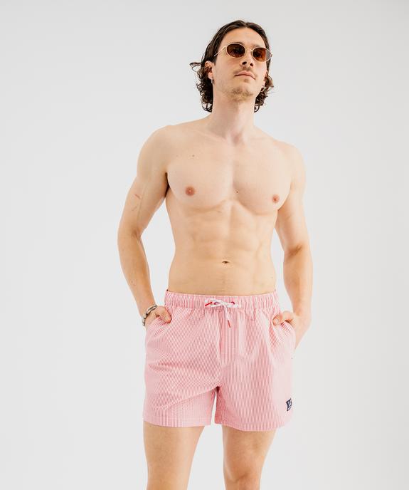 Short de bain rayé à taille élastiqué homme - LuluCastagnette vue1 - LULU CASTAGNETTE G4G D - GEMO