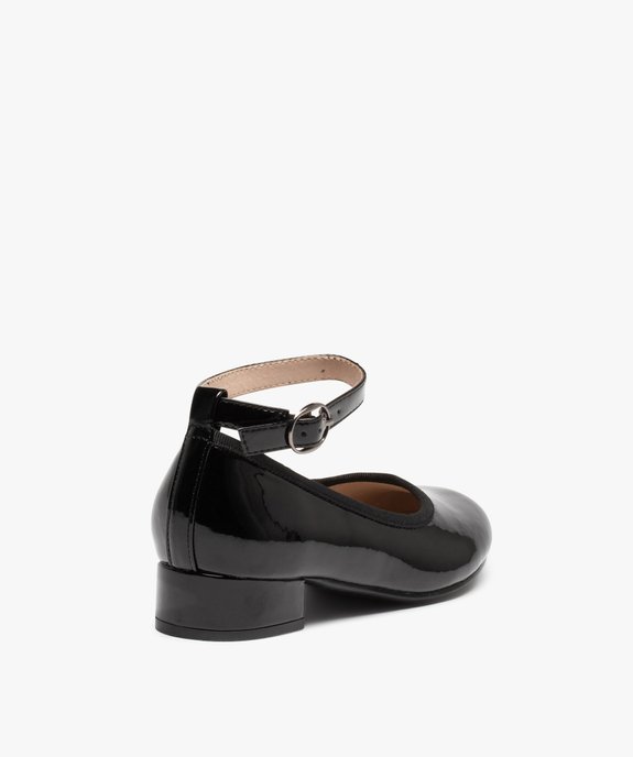Ballerines fille vernies à petit talon et bride de cheville vue4 - GEMO (ENFANT) - GEMO