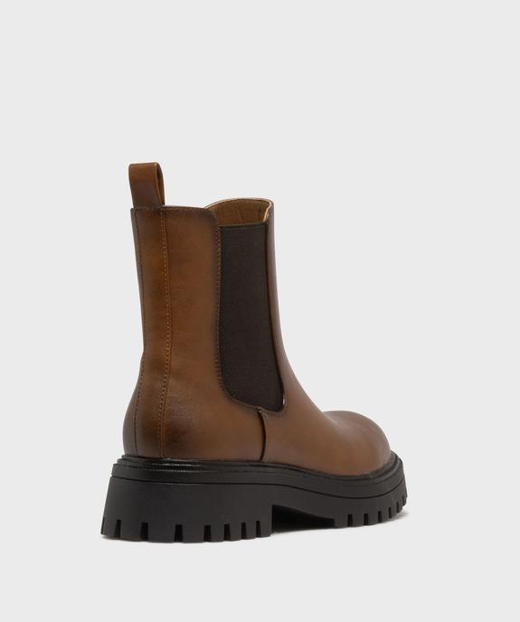 Boots crantés avec élastique latéral femme - 5 Miles vue3 - 5 MILES - GEMO