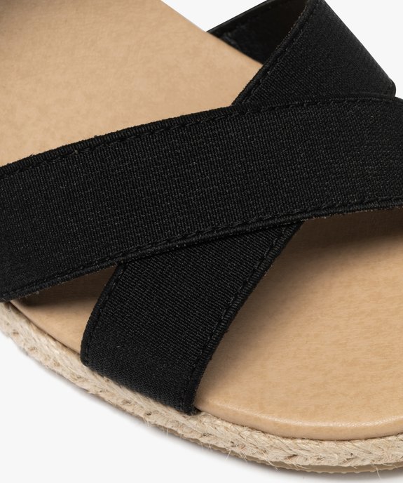 Sandales femme unies à talon compensé et brides élastiques vue11 - VALENTINA BALDA - GEMO