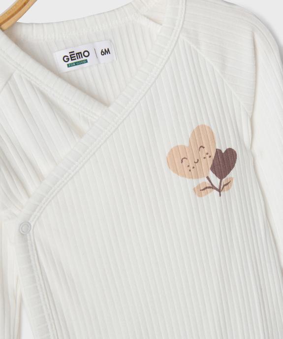 Ensemble naissance évolutif 3 pièces bébé : body, pantalon, bonnet vue4 - GEMO 4G BEBE - GEMO