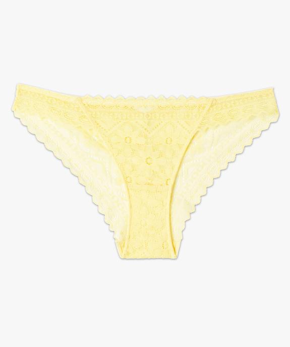 Culotte en dentelle fleurie femme - GEMO(HOMWR FEM) Culotte en dentelle fleurie femme vue4 - GEMO(HOMWR FEM) - GEMO