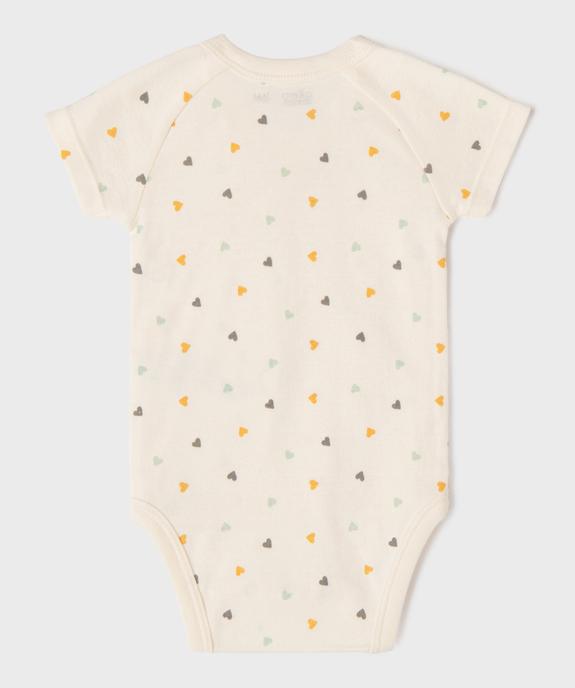 Body à manches courtes fermeture croisée bébé fille (lot de 3) vue4 - GEMO 4G BEBE - GEMO