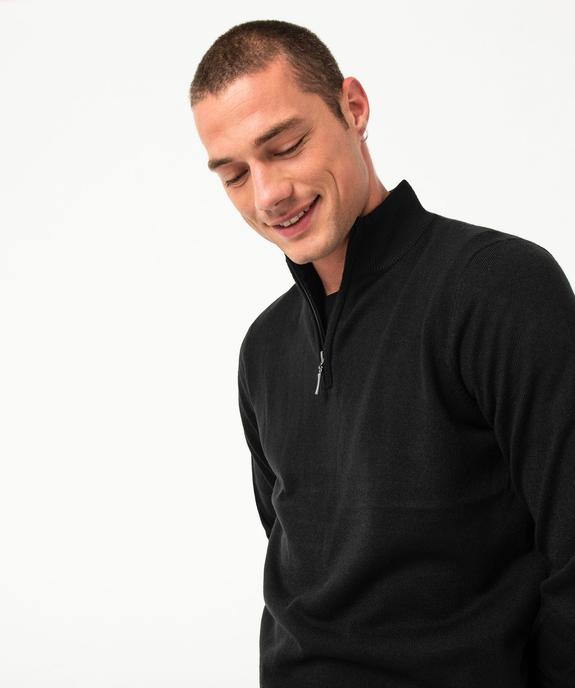 Pull col camionneur zippé en fine maille homme vue2 - GEMO (HOMME) - GEMO