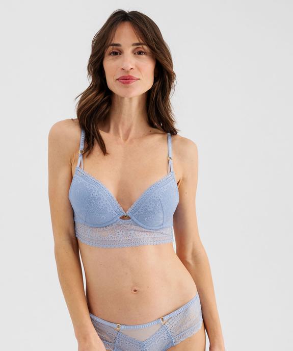 Soutien-gorge push-up en dentelle effet bustier femme vue1 - GEMO(HOMWR FEM) - GEMO
