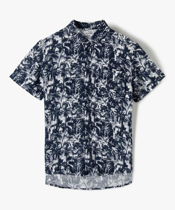 Chemise garçon à manches courtes imprimé tropical vue1 - GEMO (JUNIOR) - GEMO